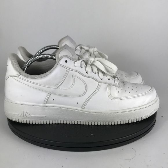 Nike Air Force 1 Low ‘07 Triple White Leather Shoes 315122-111 Men’s Size 9.5 - Picture 4 of 12